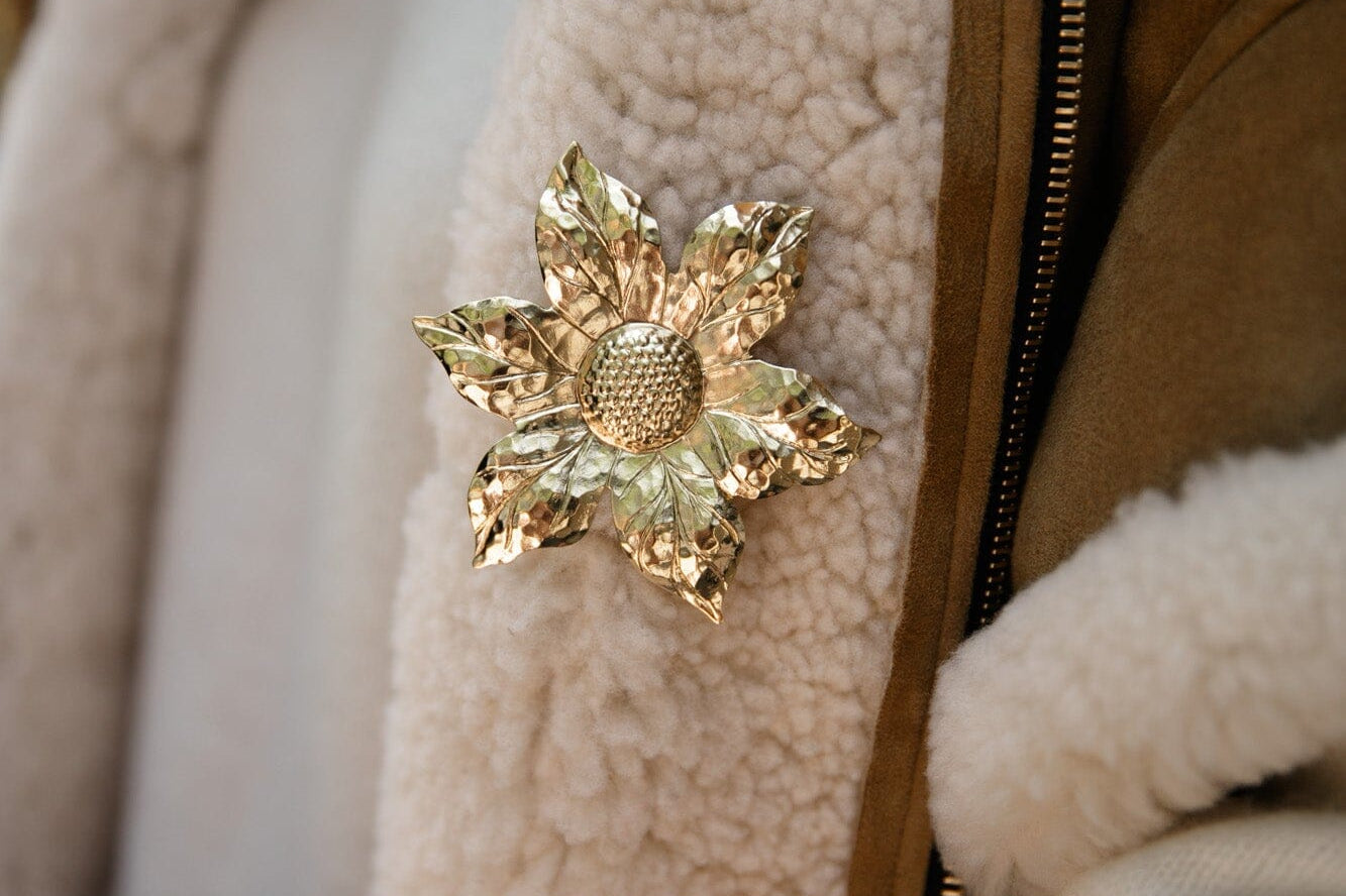 Broche Hespéris Argent Fleurs Accessoires Monsieur Simone