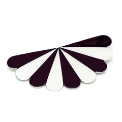 Broche Milo Argent Noir Paon Rayures Accessoires Monsieur Simone