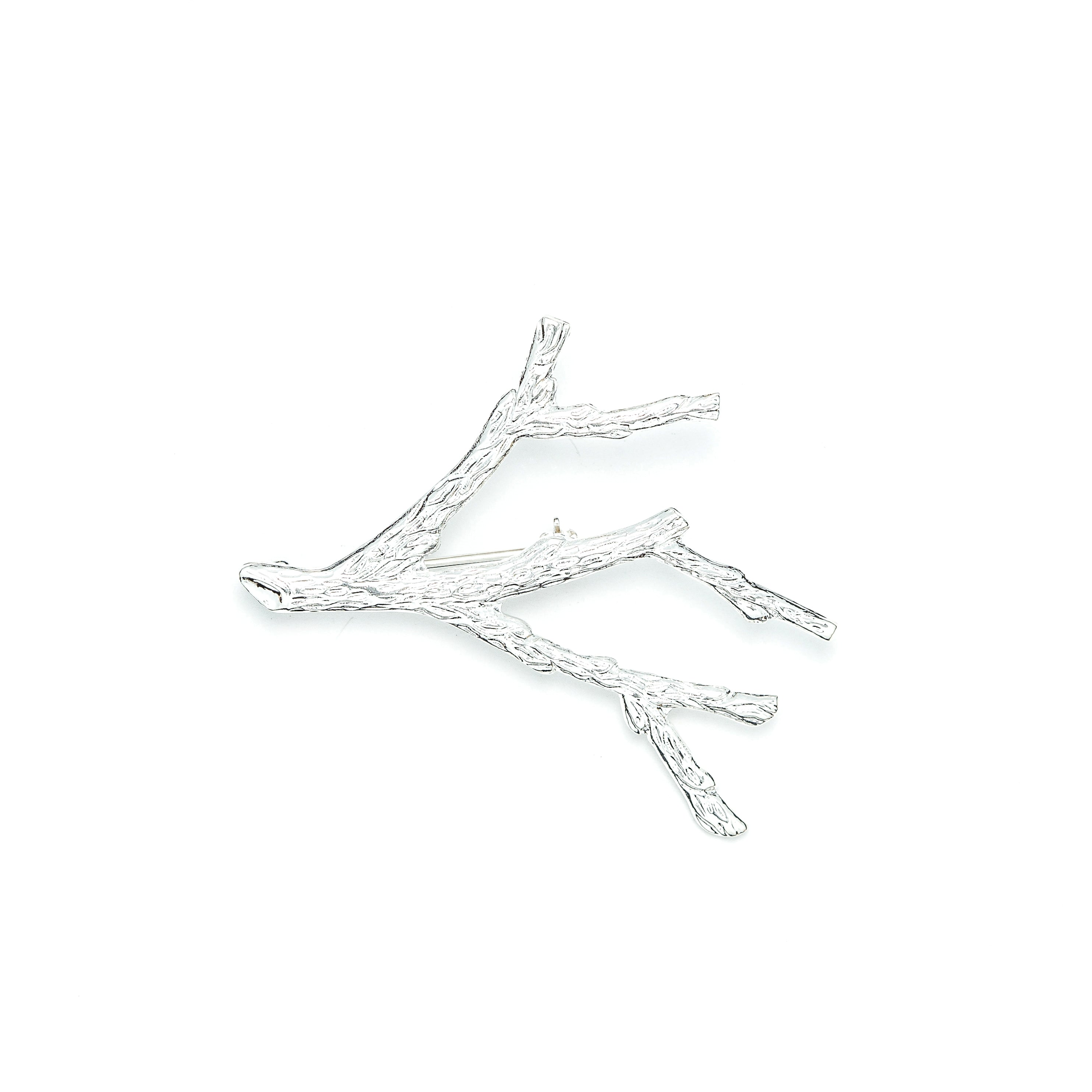Broche Pallas Argent Corail Accessoires Monsieur Simone