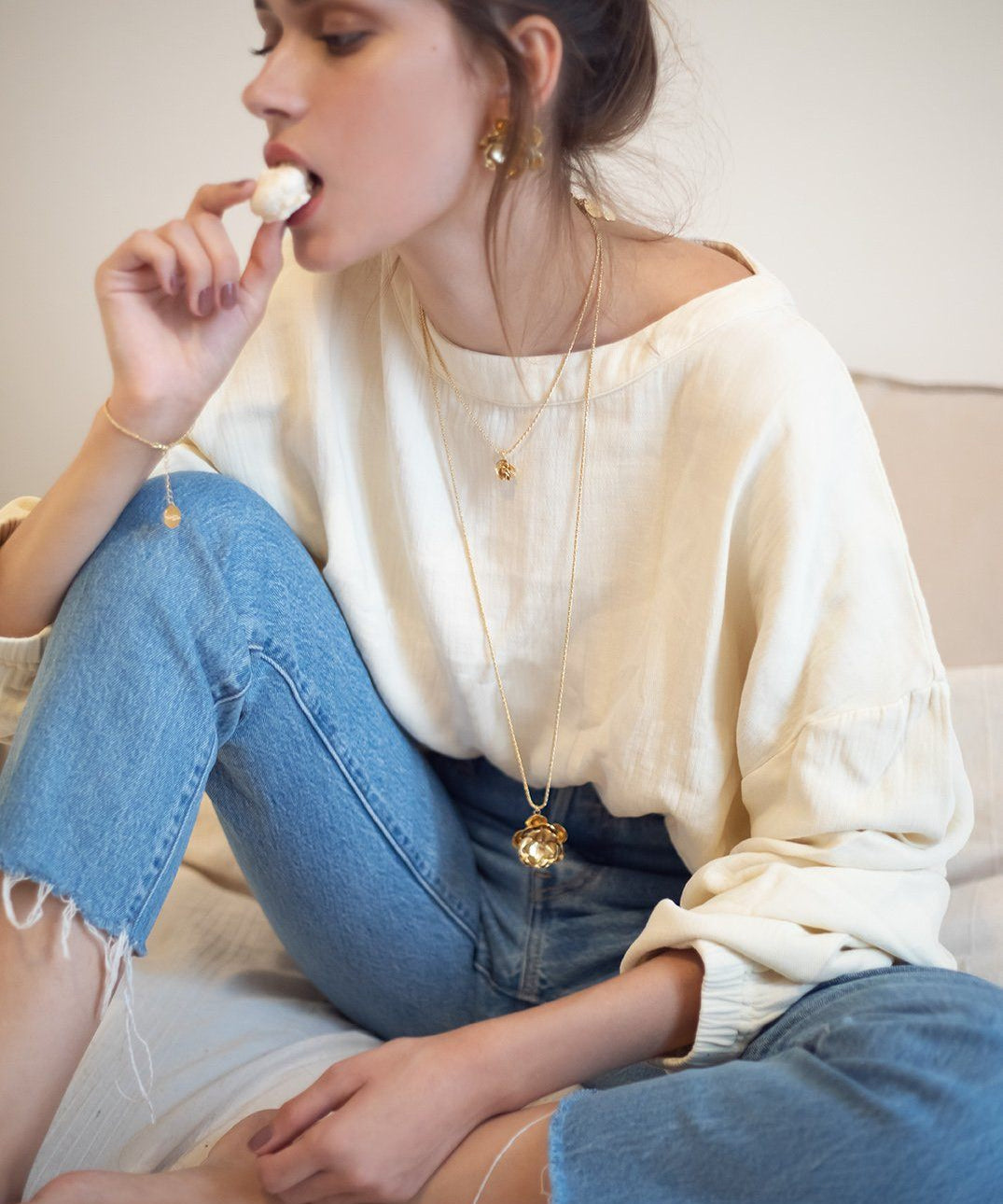 Collier Aglaé Or Fleur Colliers Monsieur Simone