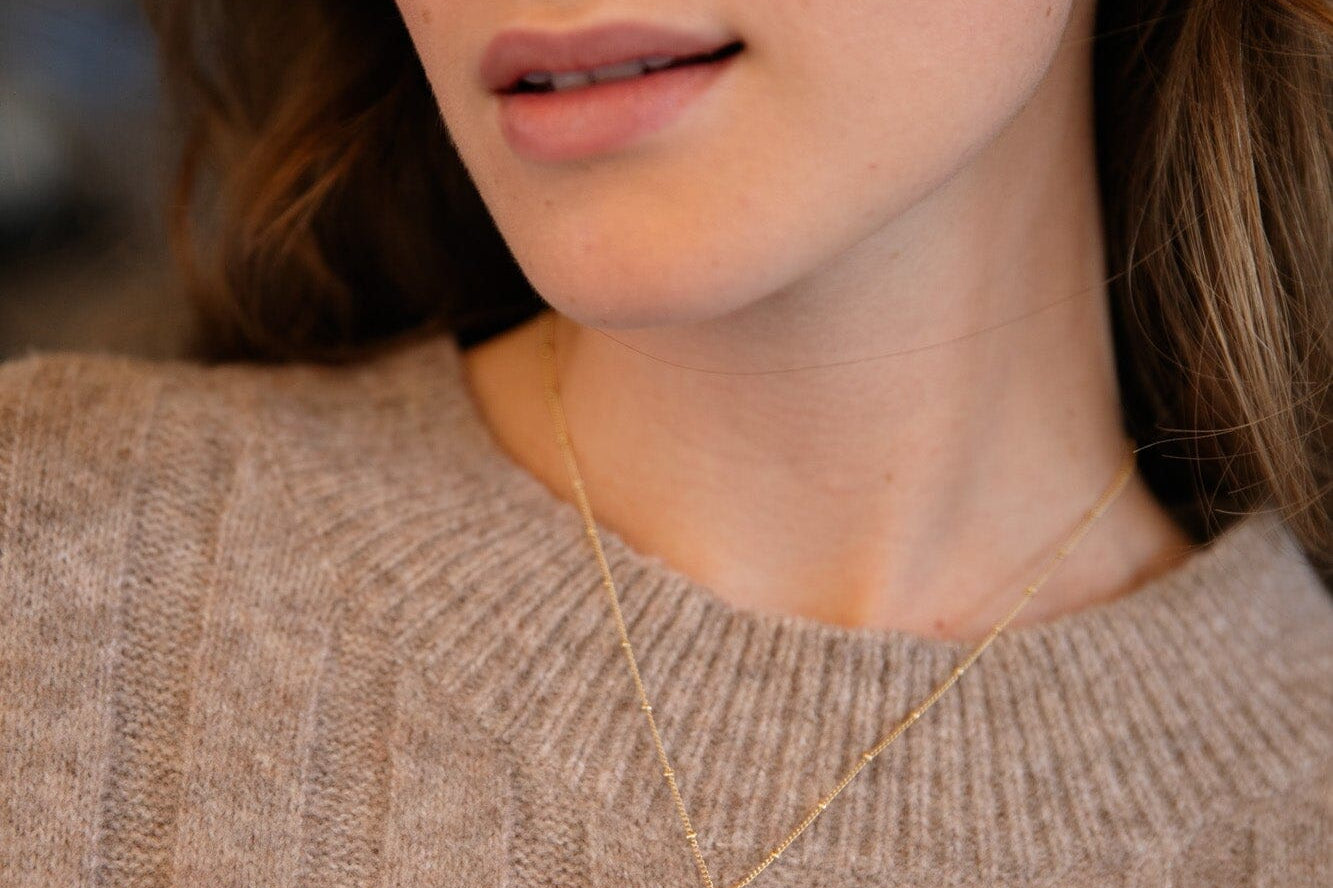 Collier Héra Or Feuille Colliers Monsieur Simone