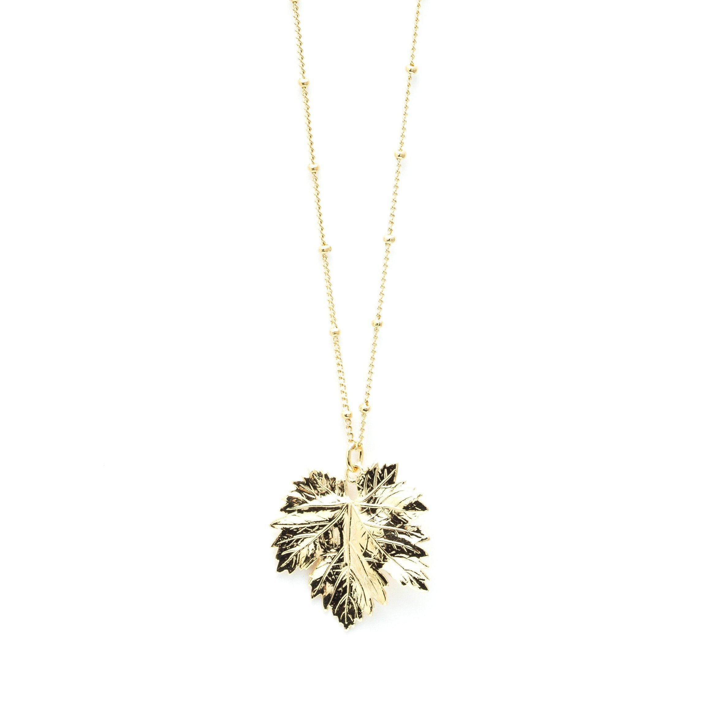 Collier Héra Or Feuille Colliers Monsieur Simone