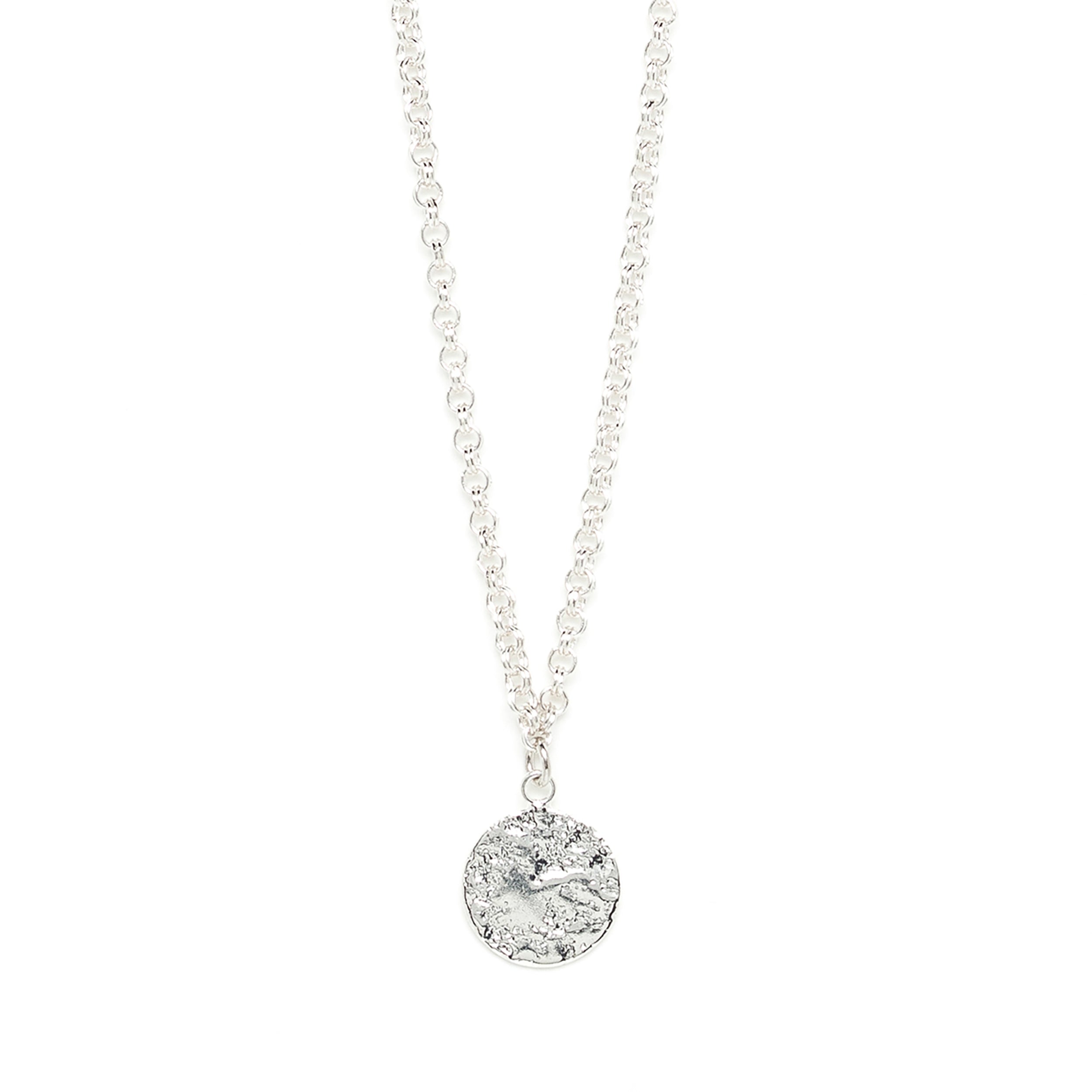 Collier Hestia Argent Rond Martelé Colliers Monsieur Simone