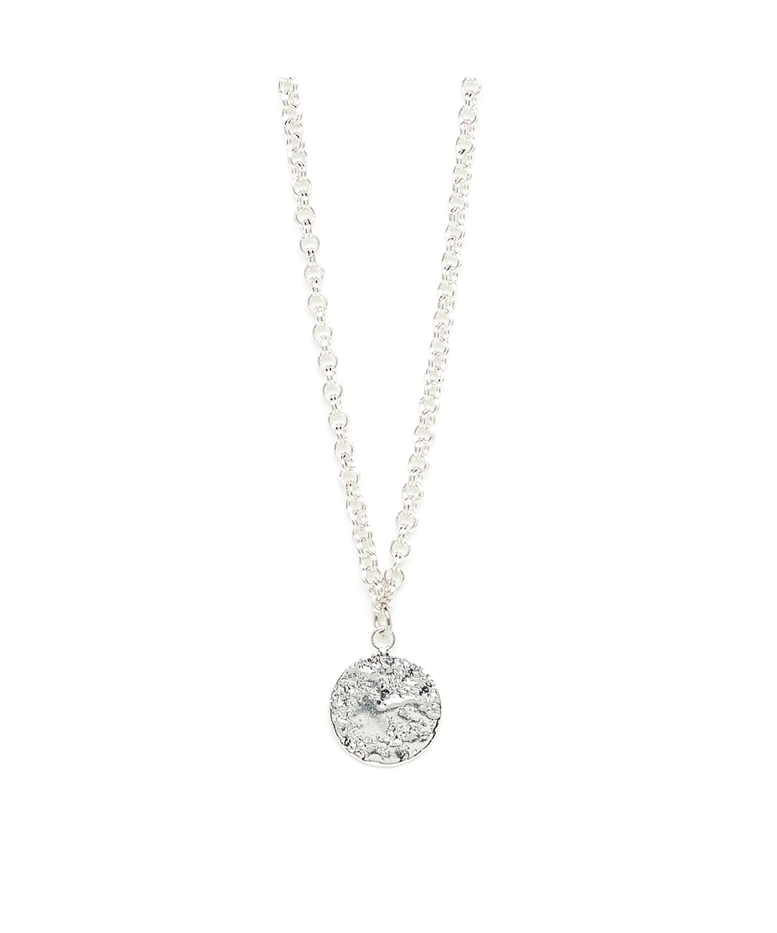 Collier Hestia Argent Rond Martelé Colliers Monsieur Simone