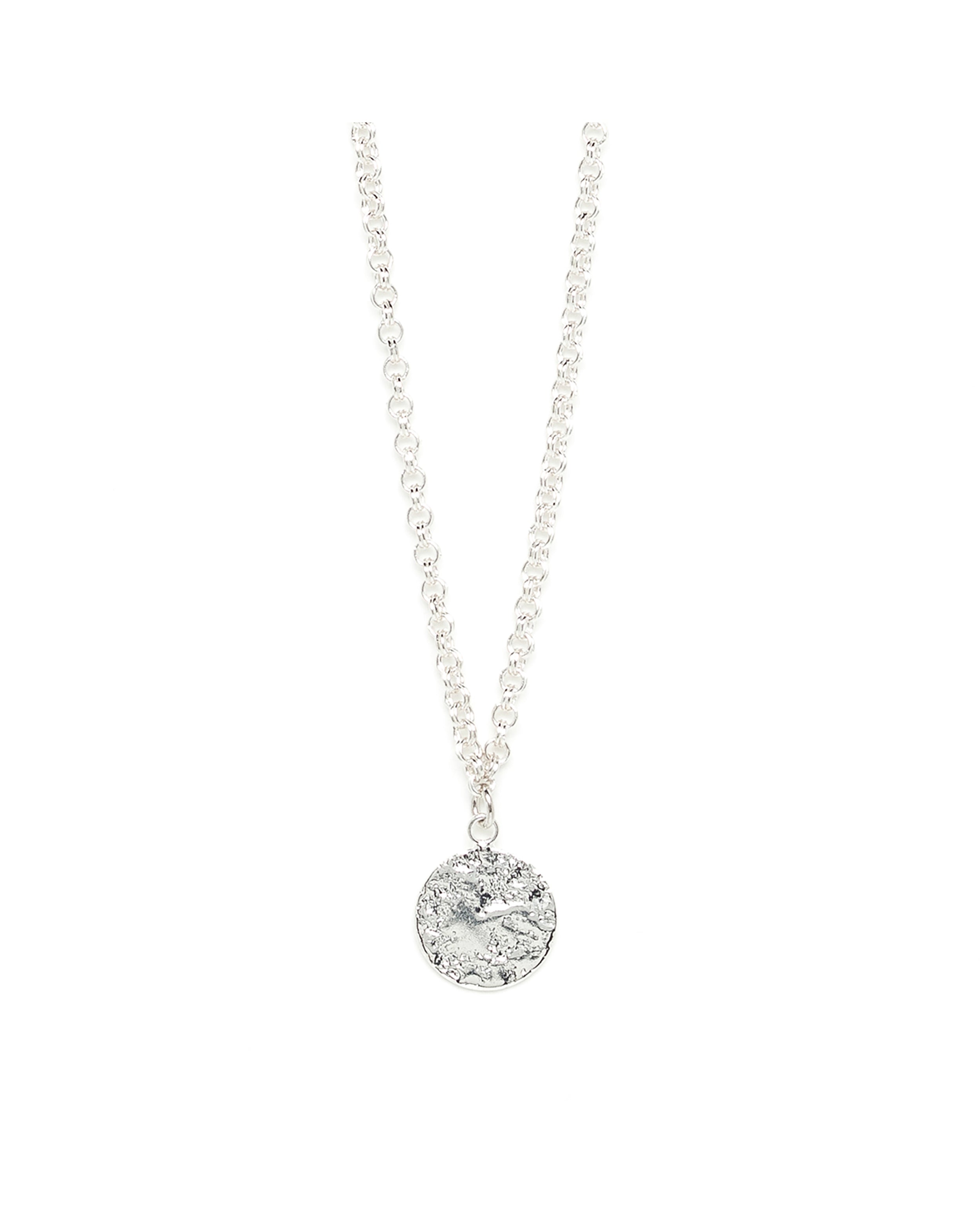 Collier Hestia Argent Rond Martelé Colliers Monsieur Simone