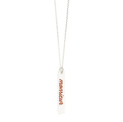 Collier Plaque Gravé Monsieur Argent Bordeaux Colliers Monsieur Simone