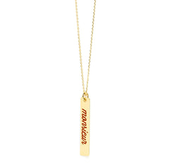 Collier Plaque Gravé Monsieur Or Bordeaux Colliers Monsieur Simone