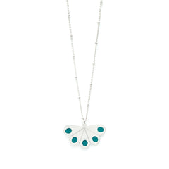 Collier Tao Argent Bleu Chardin Paon Ronds Colliers Monsieur Simone