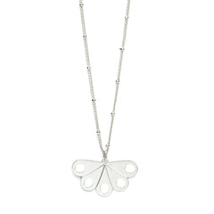 Collier Tao Argent Ivoire Paon Ronds Colliers Monsieur Simone