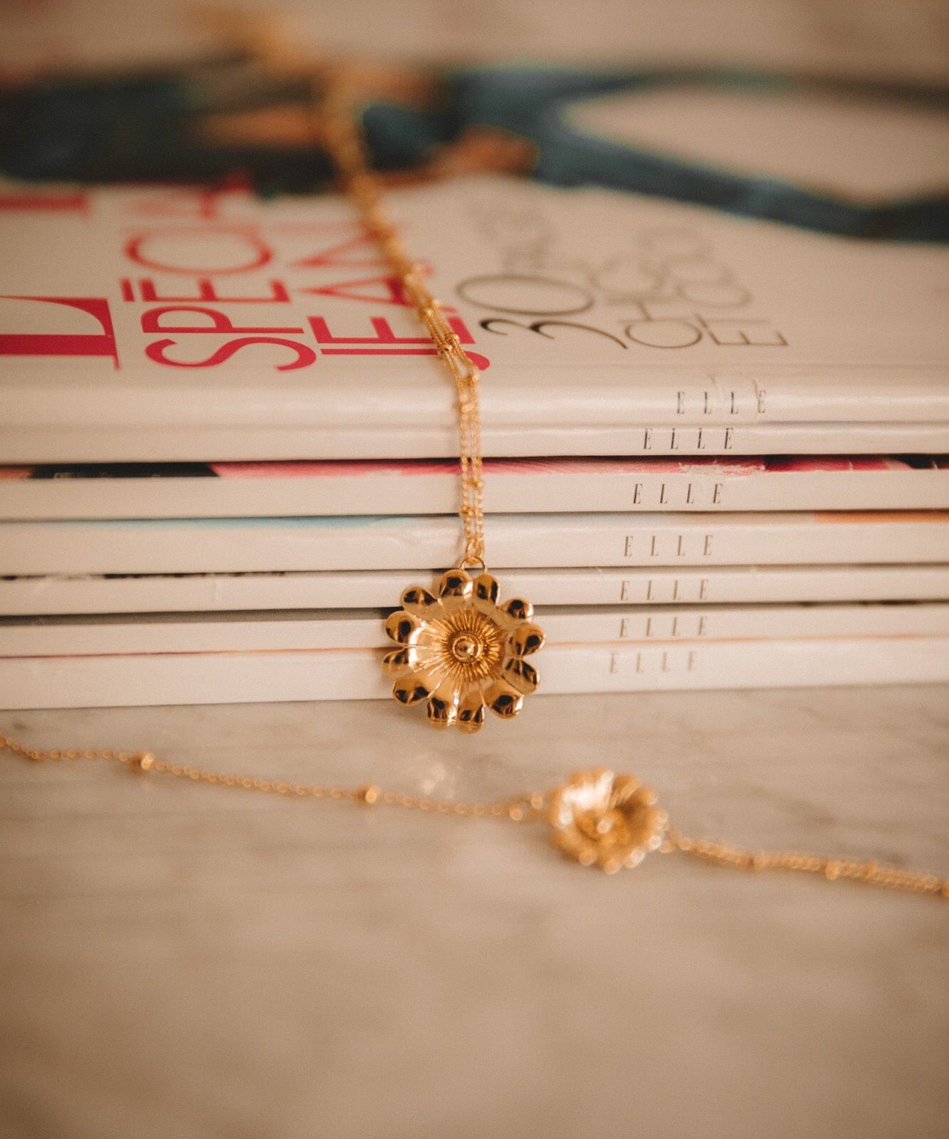 Collier Théia Or Fleur Colliers Monsieur Simone