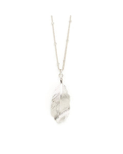 Collier Zéphyr Argent Feuille Colliers Monsieur Simone