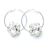 Créoles Aglaé Argent Fleur Boucles d'Oreilles Monsieur Simone