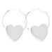 Créoles Aphrodite Argent Coeur Boucles d'Oreilles Monsieur Simone