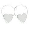 Créoles Aphrodite Argent Coeur Boucles d'Oreilles Monsieur Simone