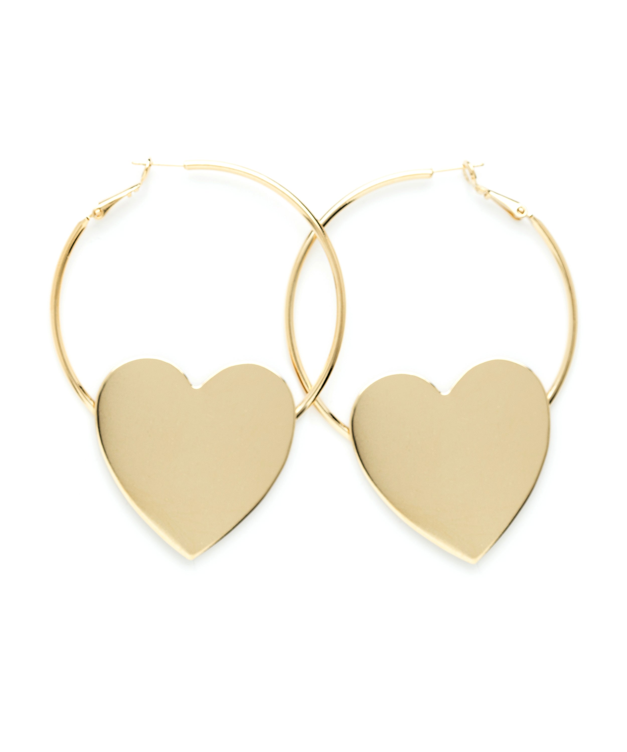 Créoles Aphrodite Or Coeur Boucles d'Oreilles Monsieur Simone