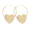 Créoles Aphrodite Or Coeur Boucles d'Oreilles Monsieur Simone