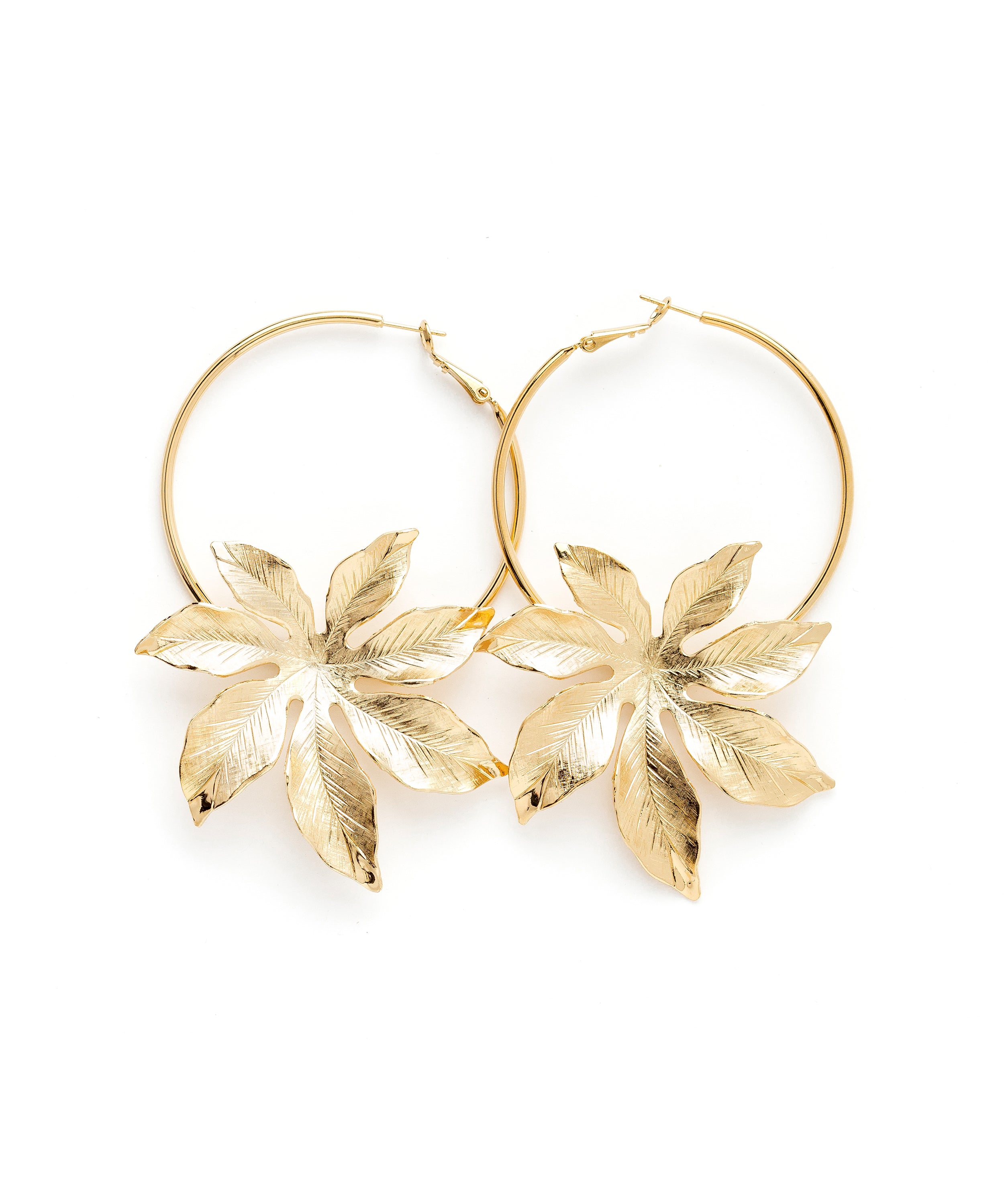 Créoles Chloris Or Fleurs Boucles d'Oreilles Monsieur Simone