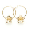 Créoles Gaïa Or Fleurs Boucles d'Oreilles Monsieur Simone