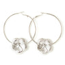 Créoles Hélios Argent Fleurs Boucles d'Oreilles Monsieur Simone