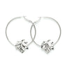 Créoles Héra Argent Feuilles Boucles d'Oreilles Monsieur Simone