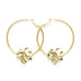 Créoles Héra Or Feuilles Boucles d'Oreilles Monsieur Simone