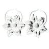 Créoles Hespéris Argent Fleurs Boucles d'Oreilles Monsieur Simone