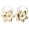 Créoles Hespéris Or Fleurs Boucles d'Oreilles Monsieur Simone