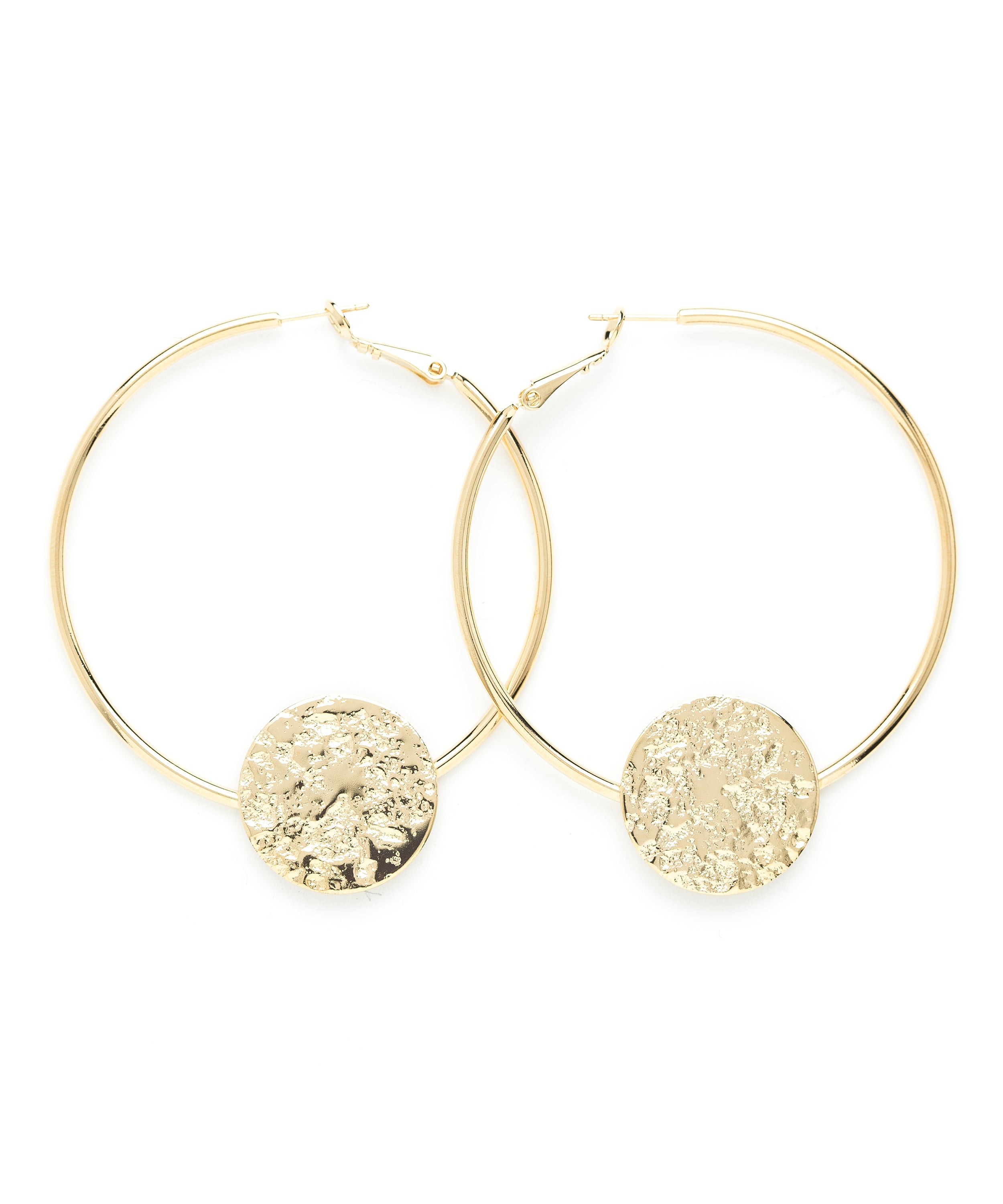 Créoles Hestia Or Ronds Martelés Boucles d'Oreilles Monsieur Simone