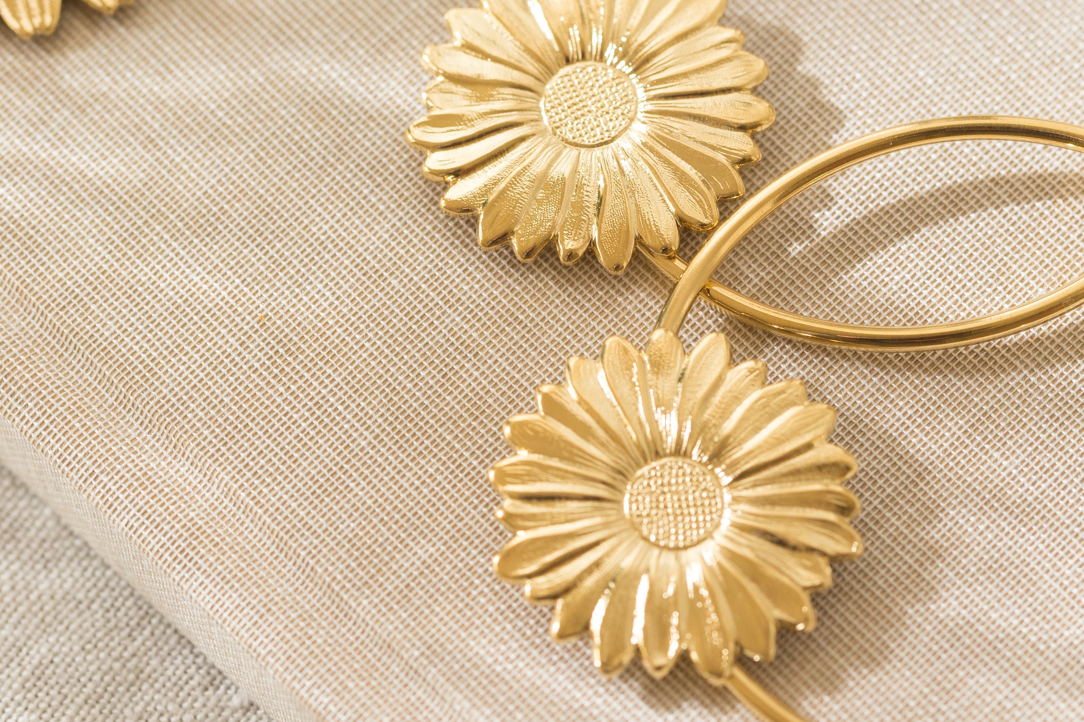Créoles Maïa Or Fleurs Boucles d'Oreilles Monsieur Simone