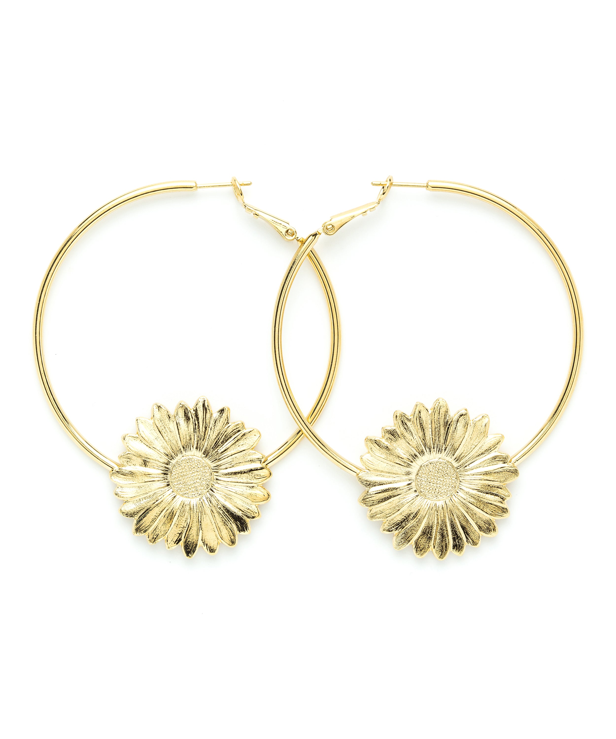 Créoles Maïa Or Fleurs Boucles d'Oreilles Monsieur Simone