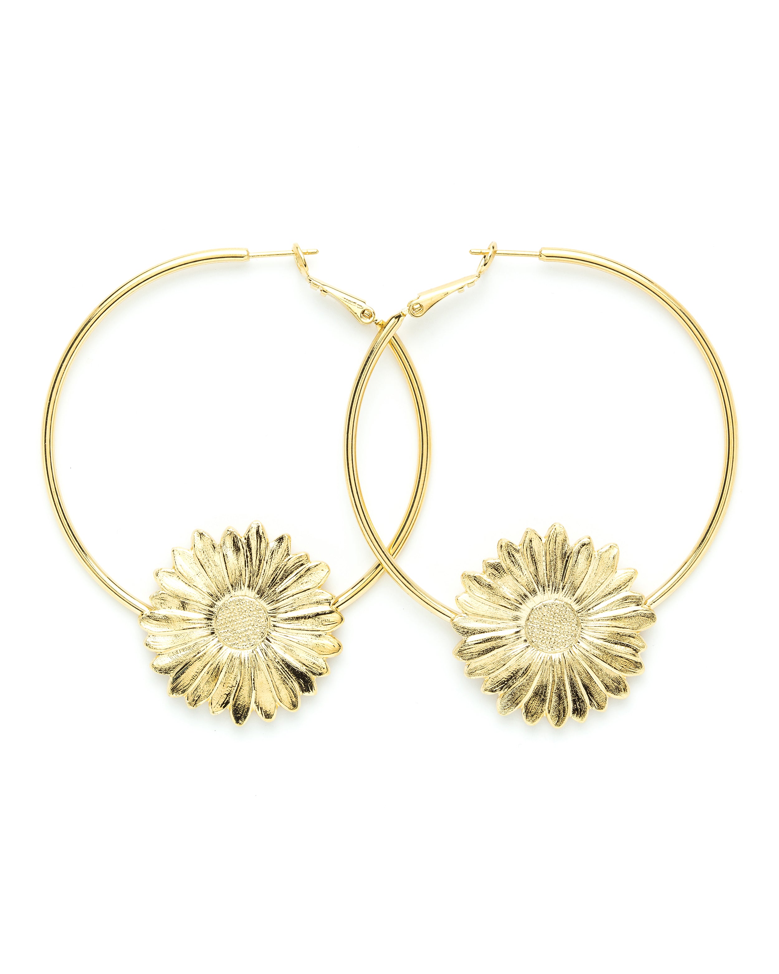 Créoles Maïa Or Fleurs Boucles d'Oreilles Monsieur Simone