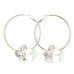 Créoles Orphée Argent Fleurs Boucles d'Oreilles Monsieur Simone
