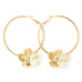 Créoles Orphée Or Fleurs Boucles d'Oreilles Monsieur Simone
