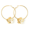 Créoles Orphée Or Fleurs Boucles d'Oreilles Monsieur Simone