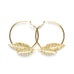 Créoles Thalie Or Feuilles Boucles d'Oreilles Monsieur Simone