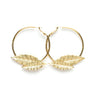 Créoles Thalie Or Feuilles Boucles d'Oreilles Monsieur Simone