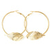 Créoles Zéphyr Or Feuilles Boucles d'Oreilles Monsieur Simone