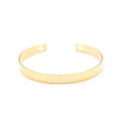 Jonc Gravé Madame Or Ivoire Bracelets Monsieur Simone