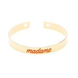 Jonc Gravé Madame Or Orange Brûlé Bracelets Monsieur Simone