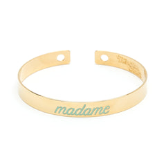 Jonc Gravé Madame Or Vert Jade Bracelets Monsieur Simone