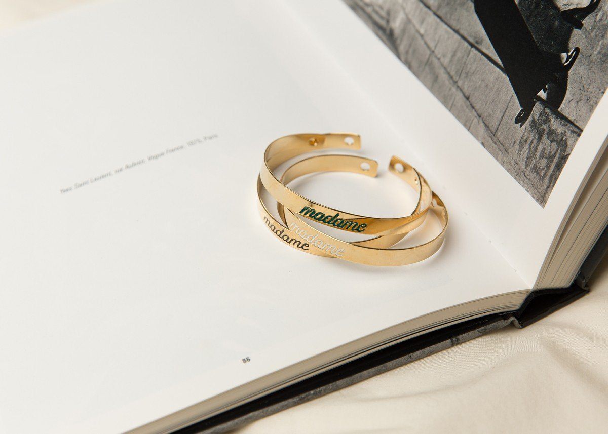 Jonc Gravé Monsieur Or Bordeaux Bracelets Monsieur Simone