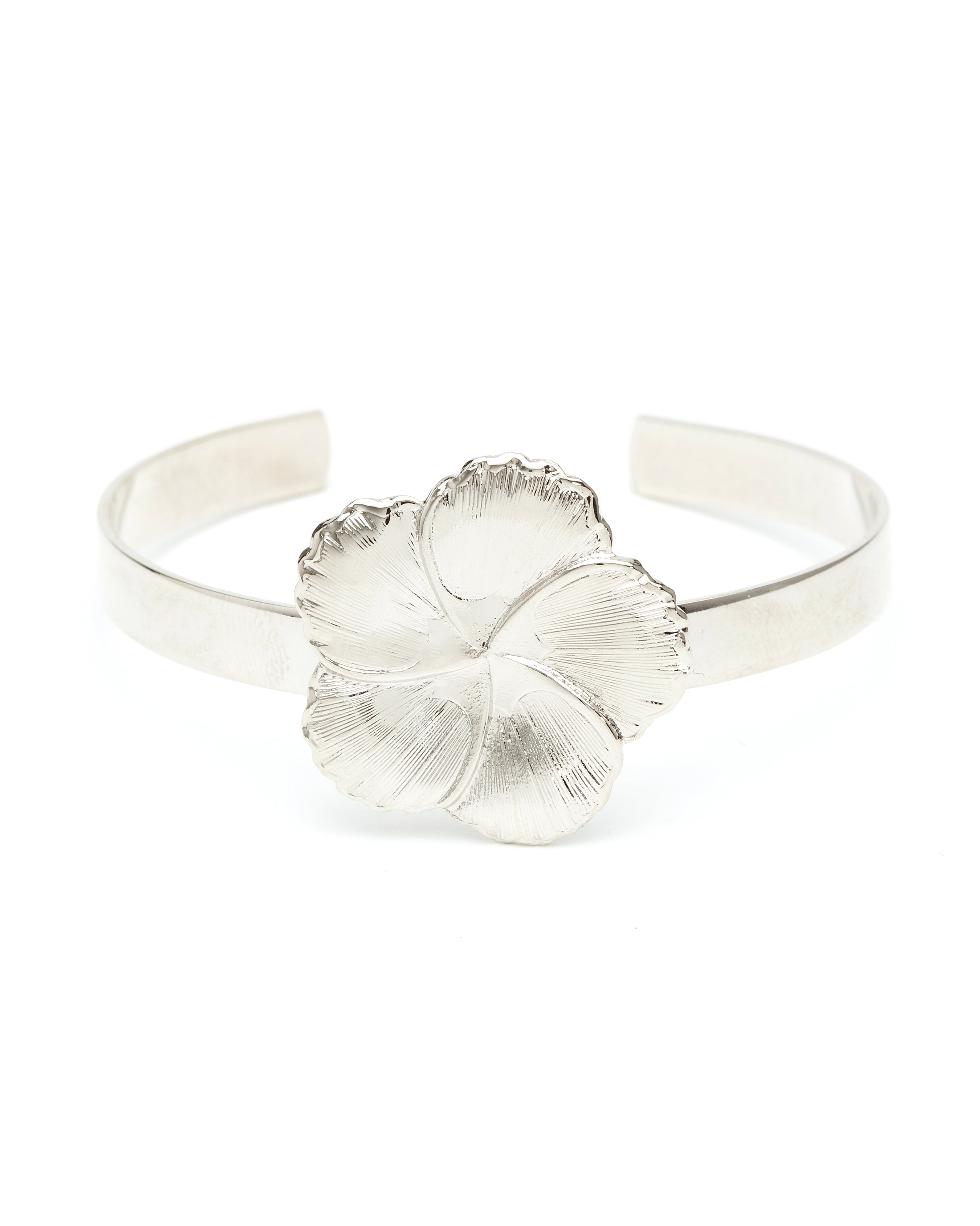 Jonc Hélios Argent Fleur Bracelets Monsieur Simone