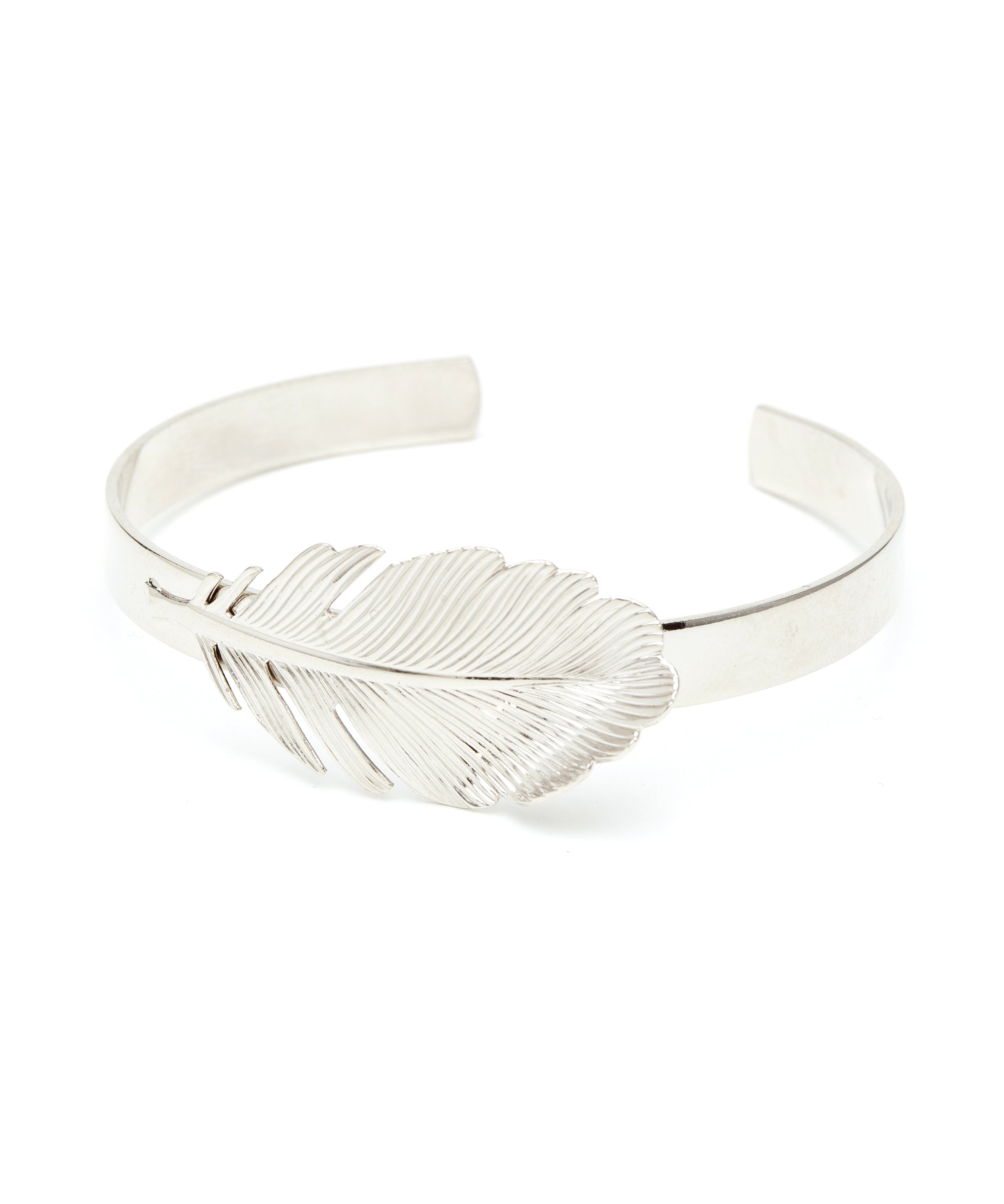 Jonc Zéphyr Argent Feuille Bracelets Monsieur Simone