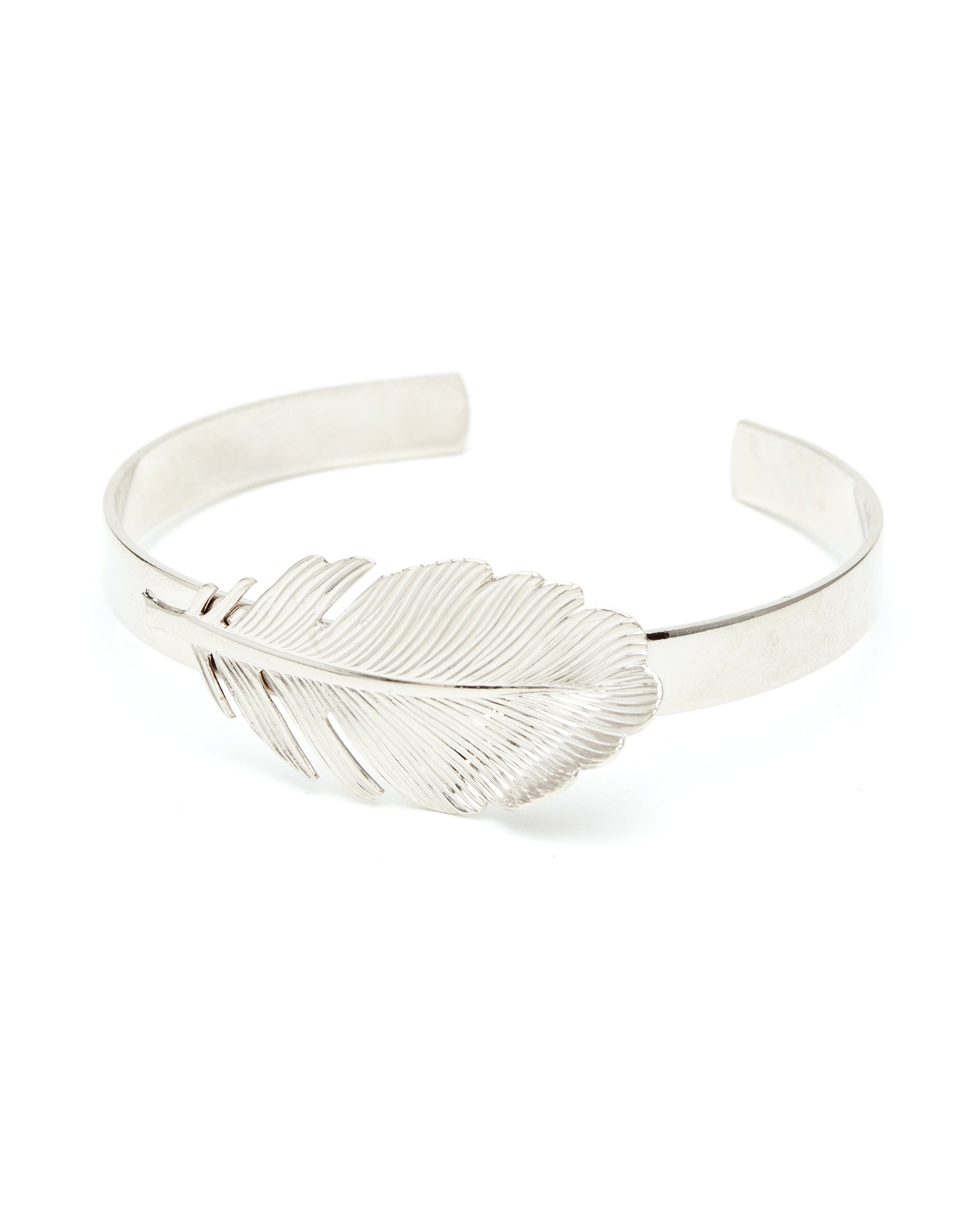 Jonc Zéphyr Argent Feuille Bracelets Monsieur Simone