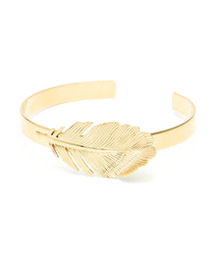 Jonc Zéphyr Or Feuille Bracelets Monsieur Simone