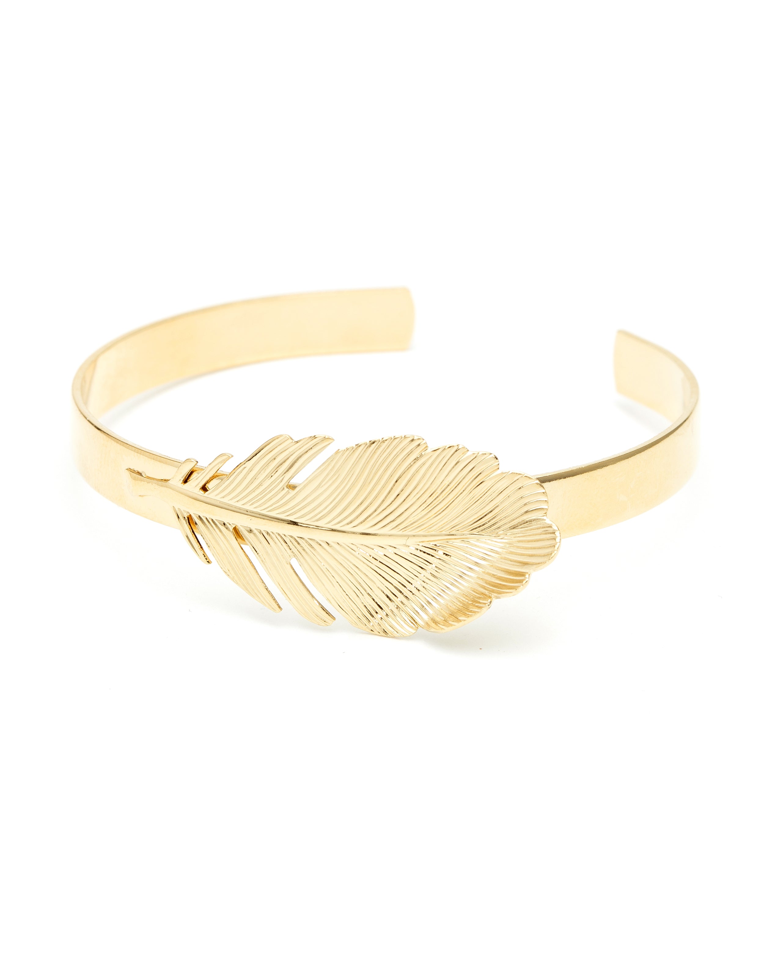 Jonc Zéphyr Or Feuille Bracelets Monsieur Simone