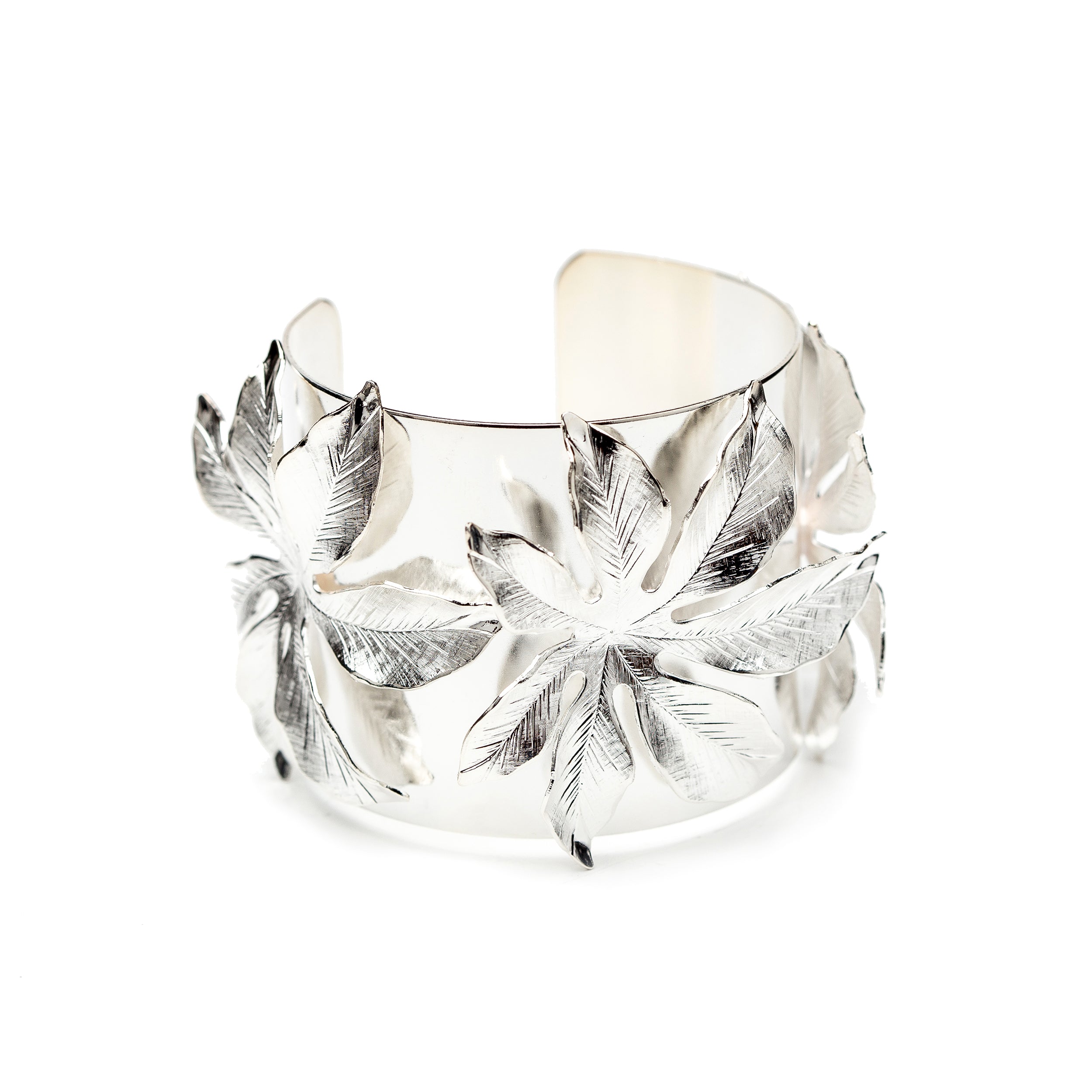 Manchette Chloris Argent Fleurs Bracelets Monsieur Simone