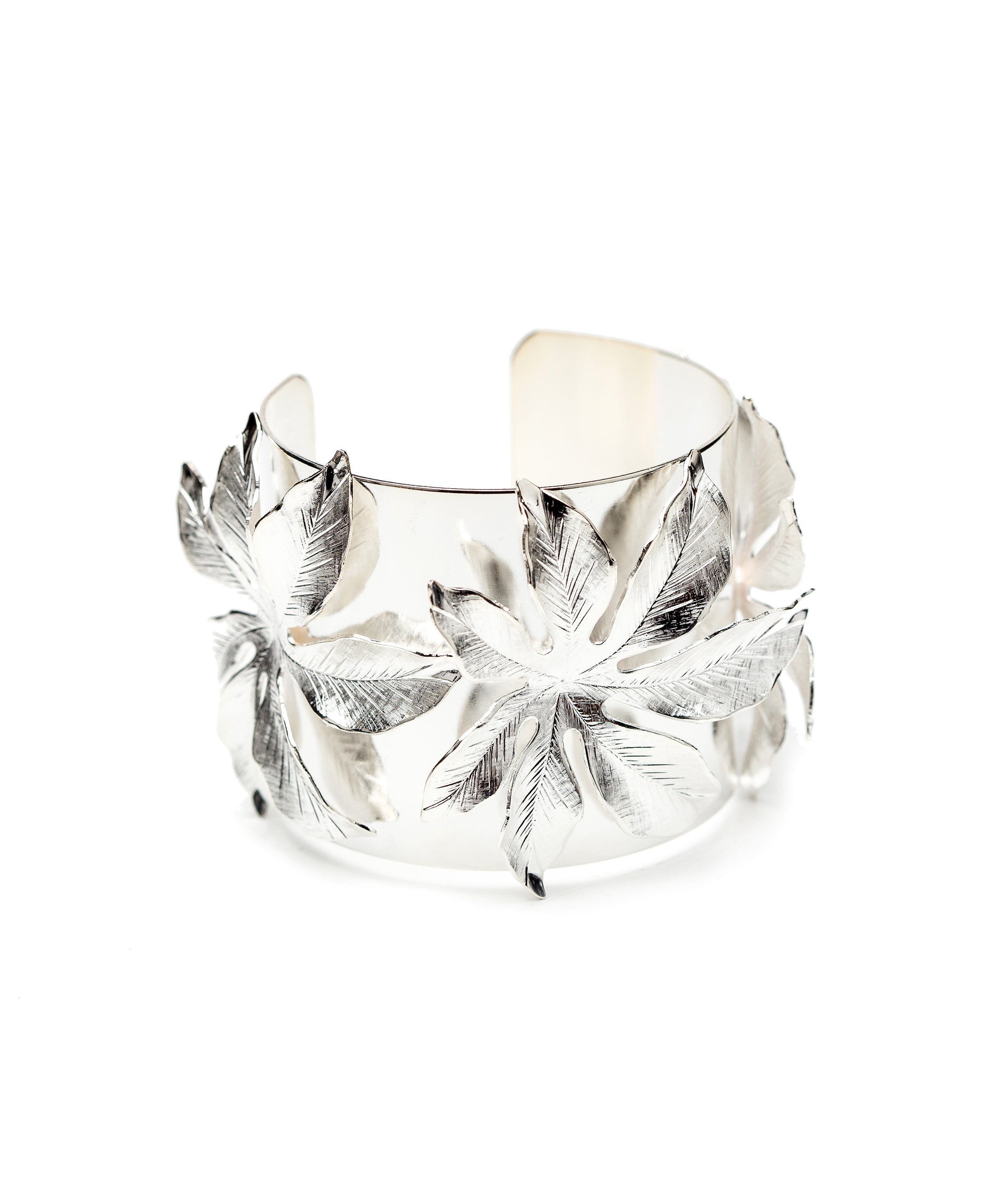 Manchette Chloris Argent Fleurs Bracelets Monsieur Simone