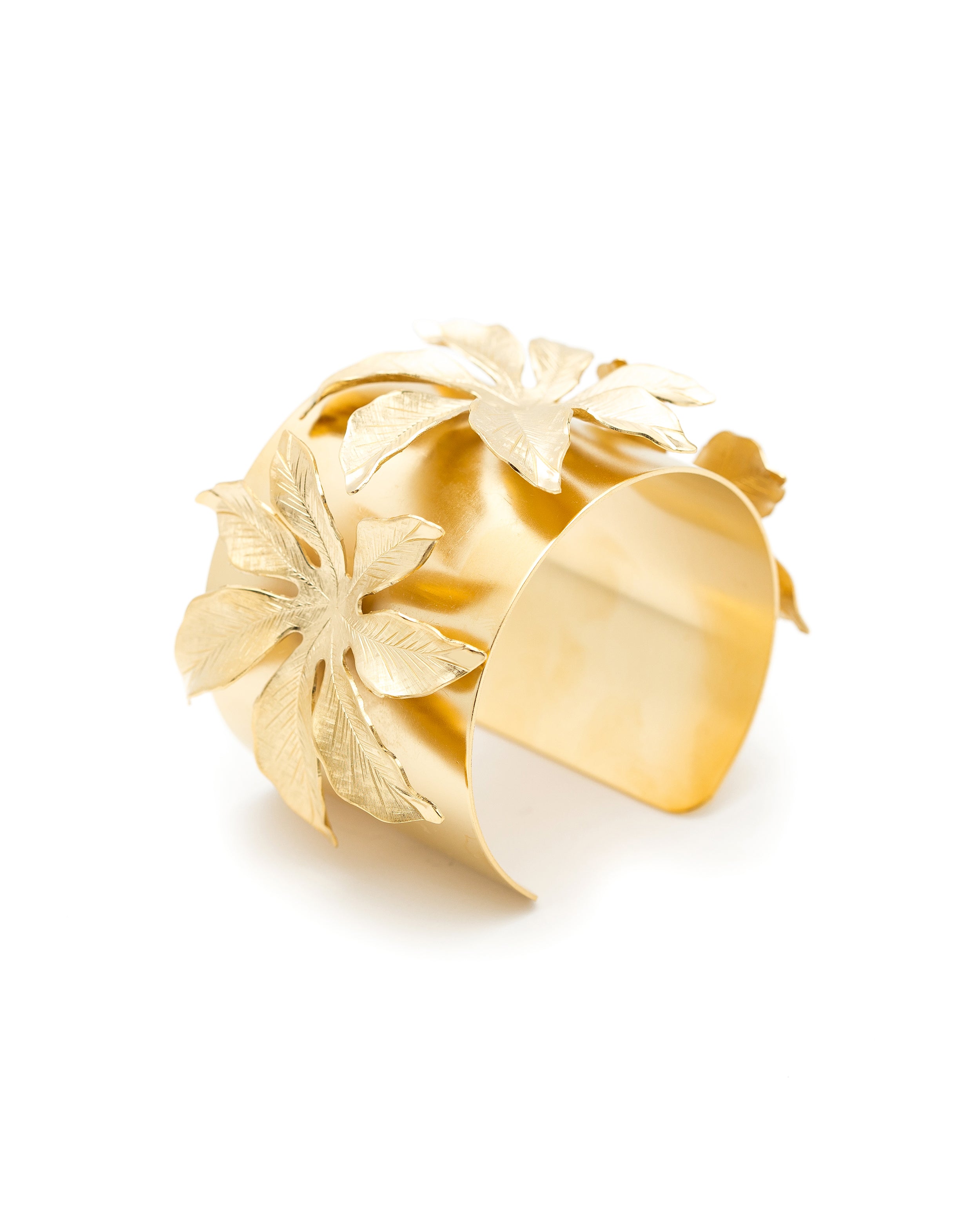 Manchette Chloris Or Fleurs Bracelets Monsieur Simone