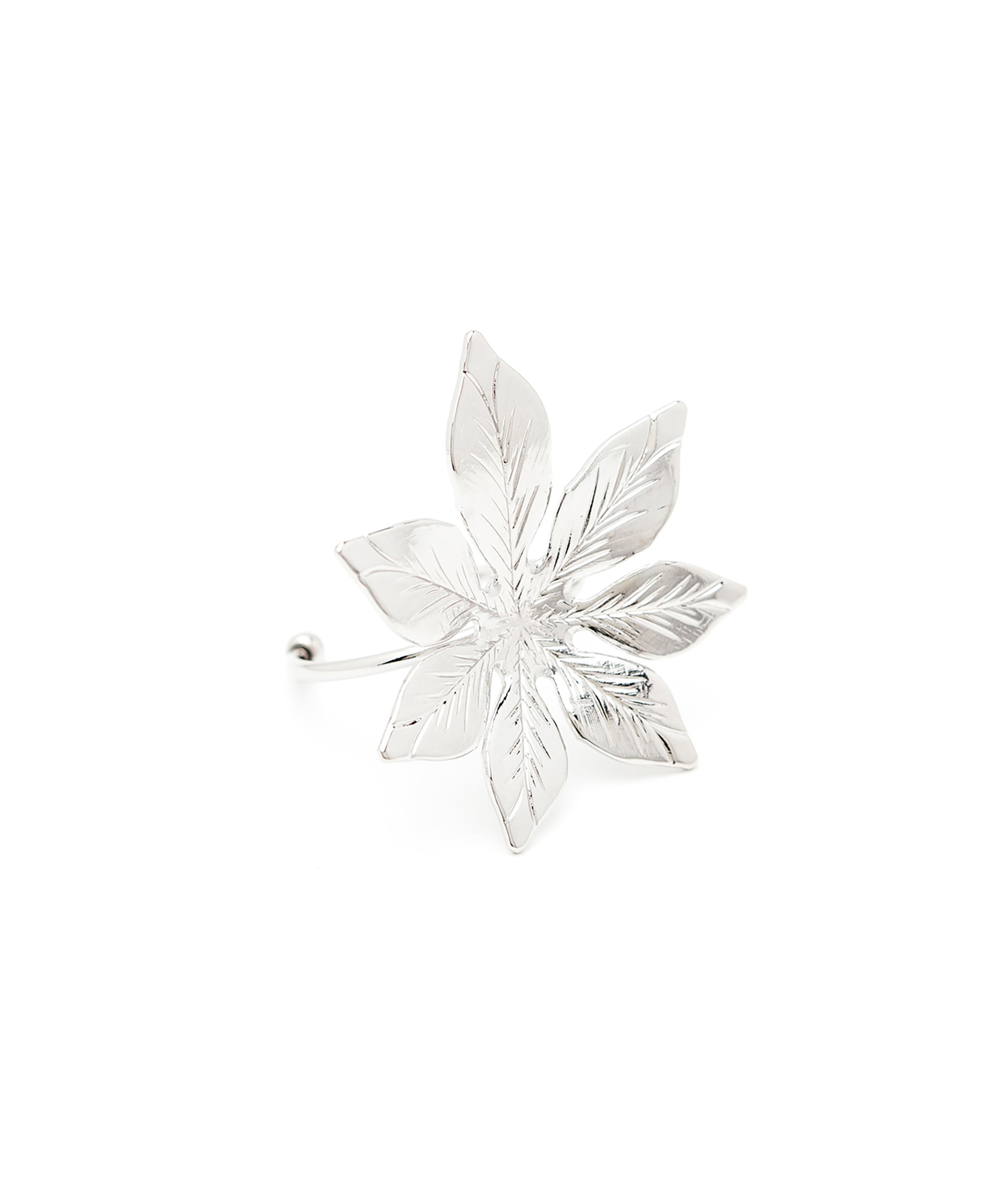 Maxi Bague Chloris Argent Fleur Ajustable Bagues Monsieur Simone